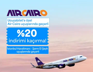 Air Cairo Uçuşlarında Ucuzabilet’e Özel %20 İndirim!